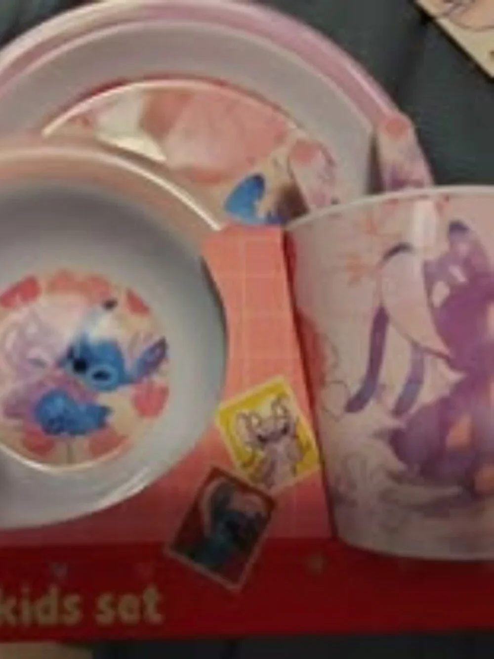 Stitch and Angel 5pc Dinnerware Set